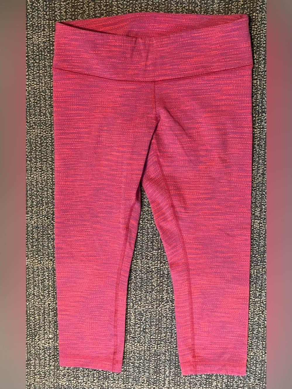 lululemon athletica Pink Marled Capri Active Leggings